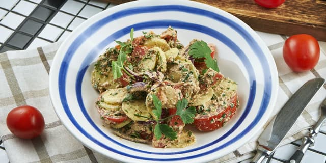 Грузинський салат з горіховою заправкою